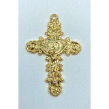 10 Crucifixos 5,2cm Dourado P/ Montagem