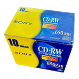 10 Discos Virgem Cd-rw 650mb Sony