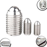 10 Embolo Com Mola Esfera M16 Fenda [posicionador Mola] Inox