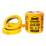 10 Fita Crepe Adesiva Automotiva 48mm X 40m Amarela Larga