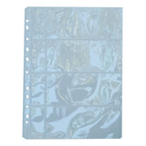 10 Folha P/ Cedulas 4 Div. Transparente Rigida Com Tarja