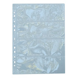 10 Folha P/ Cedulas 4 Div. Transparente Rigida Sem Tarja