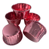 10 Forminhas De Papel P Cupcake Forneável Laminada Rosa Ouro