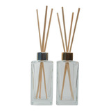 10 Frascos De Vidro Retangular 250 Ml Aromatizador Luxo