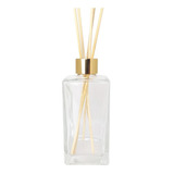 10 Frascos Difusor Retangular Vidro Luxo 250ml + Varetas