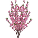 10 Galhos Flores Cerejeira Rosa Arranjo Grande 1,20m
