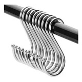 10 Ganchos Suporte Aço Cozinha Barra Utensílio Tipo S Grande
