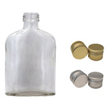 10 Garrafa De Vidro De Bolso Para Cachaça 160 Ml Com Tampa