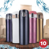 10 Garrafa Termica Inox 500ml Squeeze Inquebrável Atacado Cor Branco