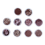 10 Glitter Encapsulado Flocado Pedrarias Caviar
