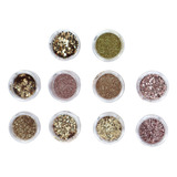 10 Glitter Encapsulado Flocado Pedrarias Caviar Strass Unhas Cor Hs-708