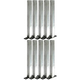 10 Hastes Para Cerca Concertina 45cm Galvanizado