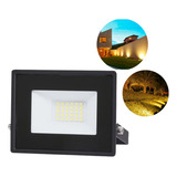 10 Holofotes Refletor Led Smd 30w 3000k Chão E Teto 110/220v