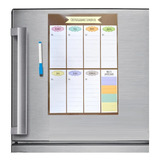 10 Ímã Geladeira Porta Recados Planner Anotações Semana 30cm