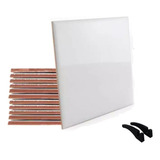 10 Kit Azulejo Sublimação Brilhoso Eliane + Suporte 10x10cm