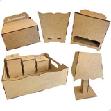 10 Kit Bebê Liso Kit Higiene Bebe 8 Peças S/ Fiação Mdf Cru