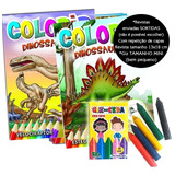 10 Kit Livrinho Revista Colorir Dinossauro