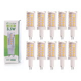 10 Lâmpada Led G9 Bipino Halopin 3.5w Branco Quente 3000-3500k 110v Para Lustres/pendentes - Green Age