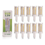 10 Lâmpada Led G9 Bipino Halopin 3.5w Branco Quente 3000-3500k 220v Para Lustres/pendentes - Green Age