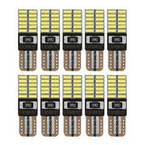 10 Lâmpadas Pingo Led C/ Canceller Canbus T10 24 Leds Smd