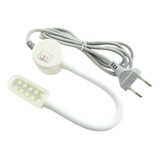 10 Luminária Lampada Led C/ Haste Flexível Maquina Costura