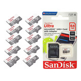 10 Micro Sd 64gb 100mb/s Sandisk