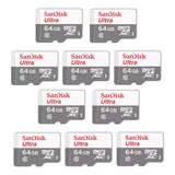 10 Micro Sd 64gb 100mb/s Sandisk