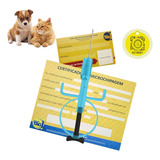 10 Microchip Nano Pet Animal 1.4x8mm + Medalha Qr Code