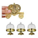 10 Mini Cúpula 10 Carruagem Porta Lembrancinhas Decoração