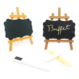 10 Mini Lousa Giz Caneta Quadro Negro Cavalete Lembrancinhas