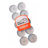 10 Mini Velas Decoração Flutuante Natal Enfeite Natalino Cor Branco