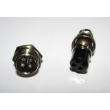 10 Pares Conector Circular Gx16 4 Vias Mike Macho Fêmea 5a