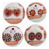 10 Pares De Brincos Feminino Sortidos Strass Revenda Atacado