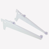 10 Pares Suporte C/ Aba Com Ventosa 25cm P/ Prateleira Vidro