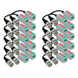 10 Pares Vídeo Balun Para Camera Intelbras Hd Cvi Multi Hd