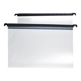10 Pasta Suspensa Arquivo Plastica Cristal C/visor Etiqueta