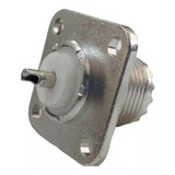 10 Peças - Conector Uhf Fêmea P/ Painel Base Quadrada 