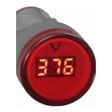 10 Peças - Voltímetro Digital 22mm Ac 60-500v Vermelho