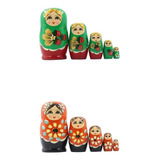 10 Peças Bonecas Russas Para Ninho Matryoshka Brinquedo