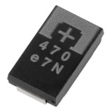 10 Peças Capacitor Tântalo Smd 470uf 2.5v 2r5tpe470m Novo