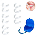 10 Placas Anti Bruxismo + Estojo Moldeira Silicone Mordedor