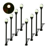 10 Postes Globo H=6,2cm C/ Led Amarelo 3 Volts Dioramas