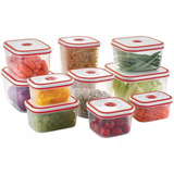 10 Potes Electrolux Herméticos Freezer E Microondas Vermelh