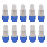 10 Powercon Cabo Femea Linha Cinza Tip Neutrick Plug Nac3fcb