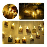 10 Prendedores Led Varal Pregador Luminoso P/ Foto Decoração