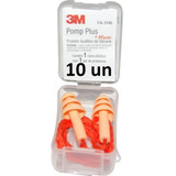 10 Protetor Auricular Tiro Esportivo Silicone Pomp Plus 3m 