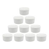 10 Ramekin Porcelana 77 Ml Porcelana Molhos Sopa Caldos 