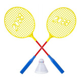 10 Raquetes Badminton Peteca Jogo Infantil