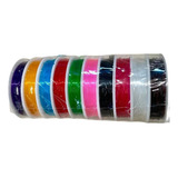 10 Rolo Fio Elástico Coloridos De Silicone P/pulseiras 0.7mm