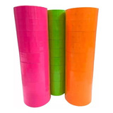 10 Rolos/ 10.000 Etiquetas Coloridas P/ Etiquetadora Mx5500 Cor Laranja Fluorescente Desenho Impresso